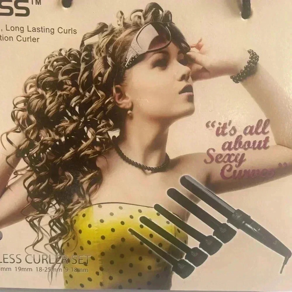 CLIPLESS CURLER SET 32mm 25mm 19mm 18-25mm 9-18mm. In one box - Picture 2 of 9